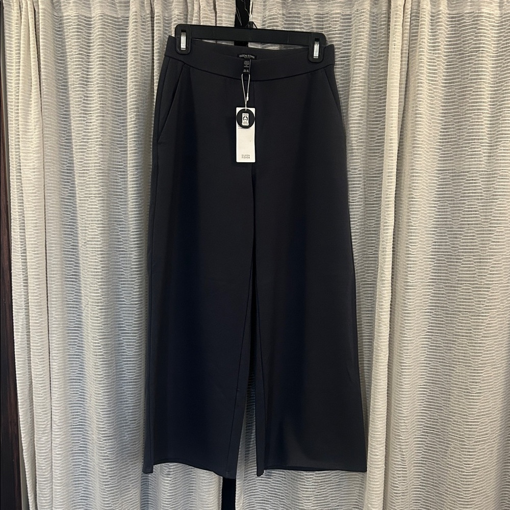 Eileen Fisher Lightweight Ponte Wide-Leg Pants in “ebony” - Picture 9 of 12